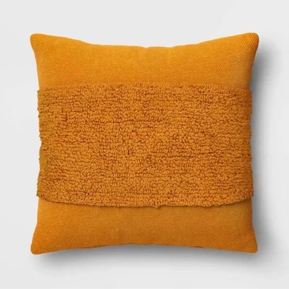 Threshold Textured 18x18 Gold Accent Pillow